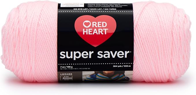 RED Heart Super Saver Yarn, Baby Pink