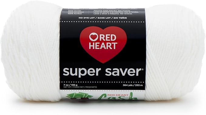 RED HEART Super Saver Yarn, White