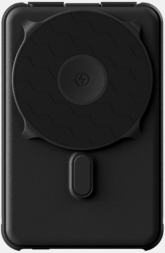 Ridge Magnetic Power Bank Battery Pack 10,000mAh - Fast Charging, Compatible with MagSafe - Portable Charger Powerbank - with Built in Cables, Wireless Charging & Magnetic Attachment (Matte Black)