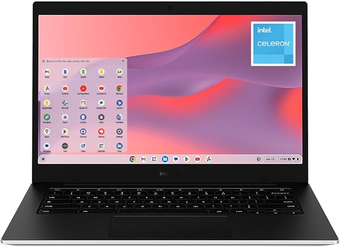 Samsung 14" Galaxy Chromebook Go Laptop PC Computer, Intel Celeron N4500 Processor, 4GB RAM, 64GB Storage, ChromeOS, XE340XDA-KA2US, Student Laptop, Silver