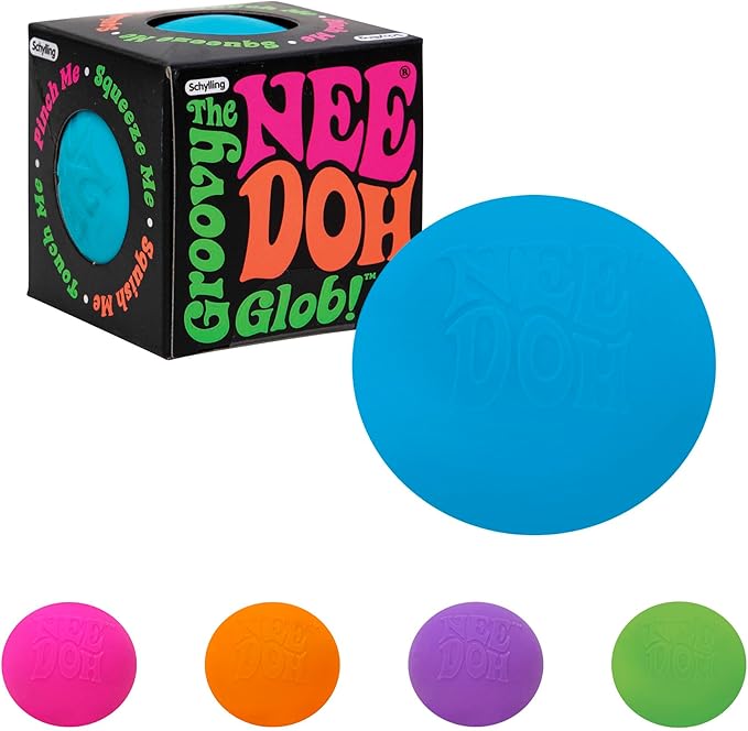 Schylling NeeDoh Original - Sensory Fidget Toy - Assorted Colors - Ages 3 to Adult , 1 Count ( Pack of 1)