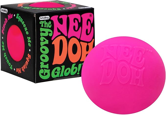 Schylling NeeDoh Original - Sensory Fidget Toy - Pink - Ages 3 to Adult , 1 Count ( Pack of 1)