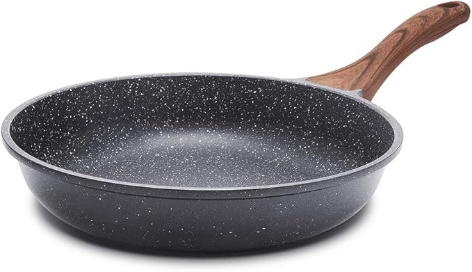 SENSARTE Nonstick Frying Pan Skillet, Swiss Granite Coating Omelette Pan, Healthy Stone Cookware Chef's Pan, PFOA Free (9.5 Inch)