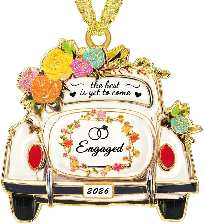 Sereney Engagement Gifts for Couples Engagement Christmas Ornament 2026, engagement Gift for Women Newly Engaged Couple Bride to Be Bridal Shower Gift Fiance Friend Daughter Engaged Christmas Ornamnet