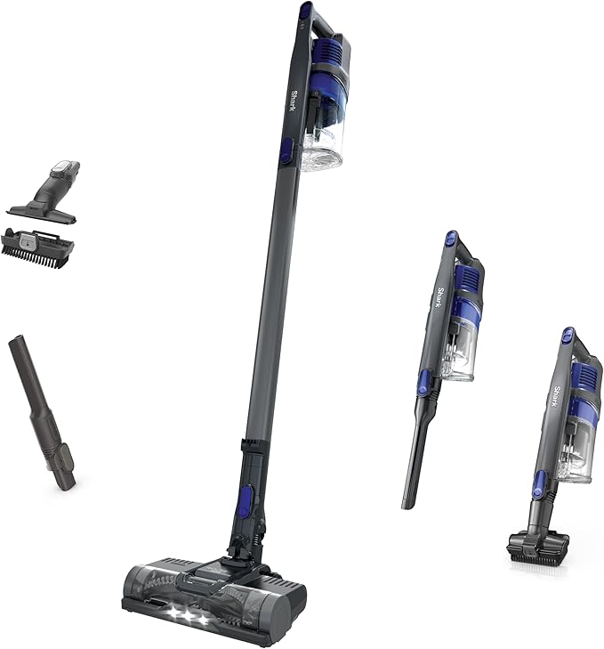 Shark Pet Cordless Stick Vacuum | HyperVelocity Suction, XL Dust Cup, LED Headlights | Removable Handheld with Crevice & Pet Multi-Tool | 40-Min Runtime | Lightweight, Portable | Grey | IX141