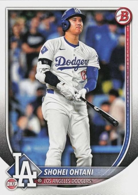 Shohei Ohtani 2025 Bowman Baseball Series Mint Card #17 Picturing Him in His White Dodgers Jersey