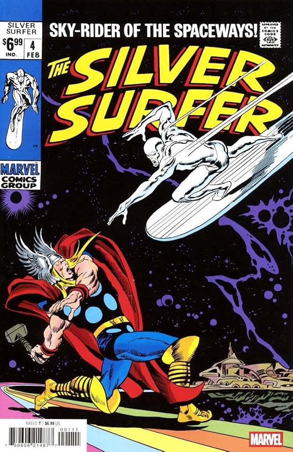 Silver Surfer, The (Vol. 1) #4A VF/NM ; Marvel comic book | Facsimile Edition Thor vs Silver Surfer