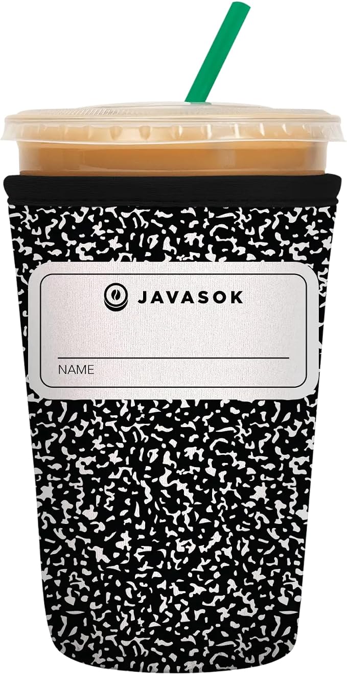 Sok It JavaSok Iced Coffee & Cold Soda Insulated Neoprene Cup Sleeve (Compose Yourself, Medium: 22-28oz)
