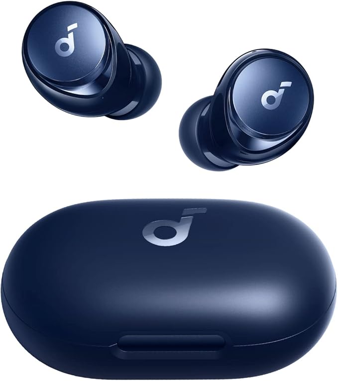 Soundcore by Anker Space A40 Auto-Adjustable Active Noise Cancelling Wireless Earbuds, Reduce Noise by Up to 98%, 50H Playtime, Hi-Res Sound, Comfortable Fit, App Customization(Renewed)