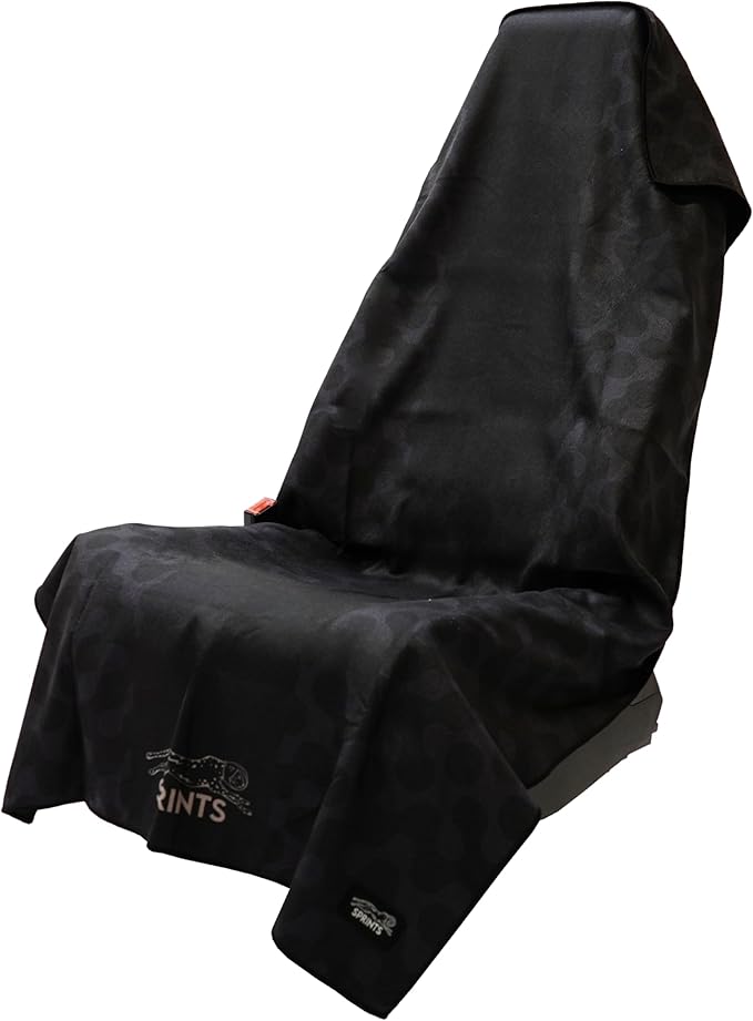 Sprints Prints Athletic Running Towel, Full-Sized, Car Seat Cover - Moisture Wicking (Midnight Mile)