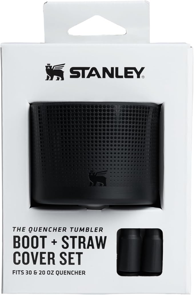 Stanley Quencher Boot and Straw Cover Cap | Anti-Slip Silicone Protector for Tumbler with Handle | Accessory Set for Stainless Steel Drinking Cup | BPA-Free