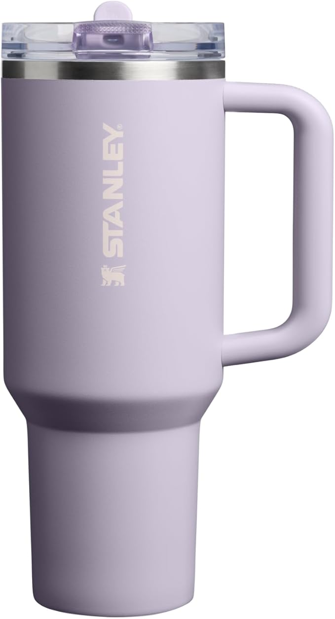 STANLEY Quencher ProTour Flip Straw Tumbler with Leakproof Lid 40 oz | Built-In Straw & Handle | Cupholder Compatible for Travel | Insulated Stainless Steel Cup | BPA-Free | Purple Dust