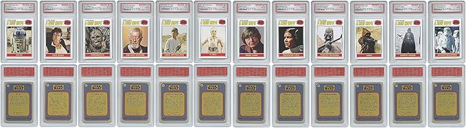 Star Wars Topps Cards 1977 Design Topps Edition Rare - All Graded Gem Mint 10 Condition - You Will Receive The Complete Set of All 12