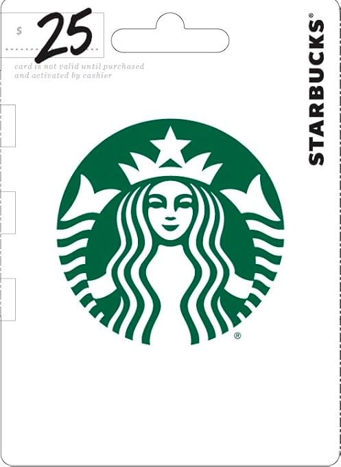 Starbucks Physical Gift Card - $25