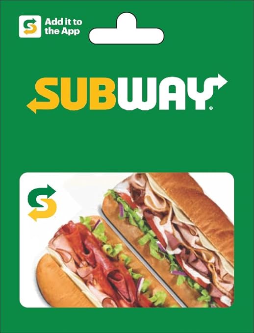 SUBWAY Physical Gift Card - $50