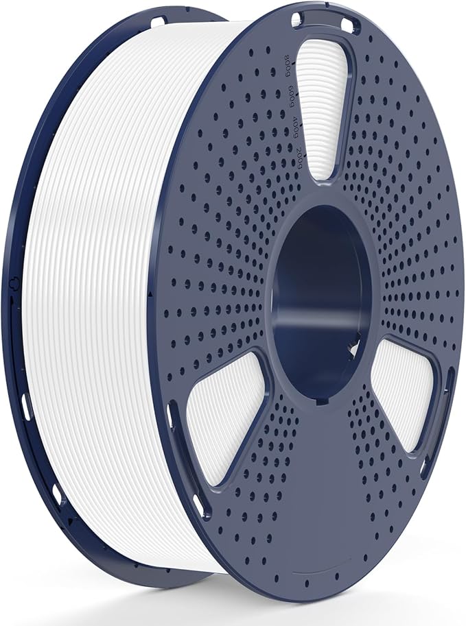 SUNLU High Speed PETG 3D Filament 1.75mm, 30mm/s - 600mm/s Print Range, High Flow Speedy 3D Printer Filament, Fit Most FDM Printers, Dimensional Accuracy +/- 0.02mm, 1kg Spool, (White)