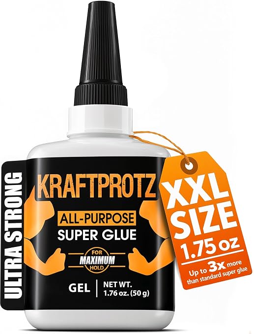 Super Glue Gel XXL Value Size 1.76oz – Non-Drip All Purpose Adhesive for Vertical Surfaces – Bonds Plastic, Wood, Metal & Ceramic – Clear Finish, Precision Tip