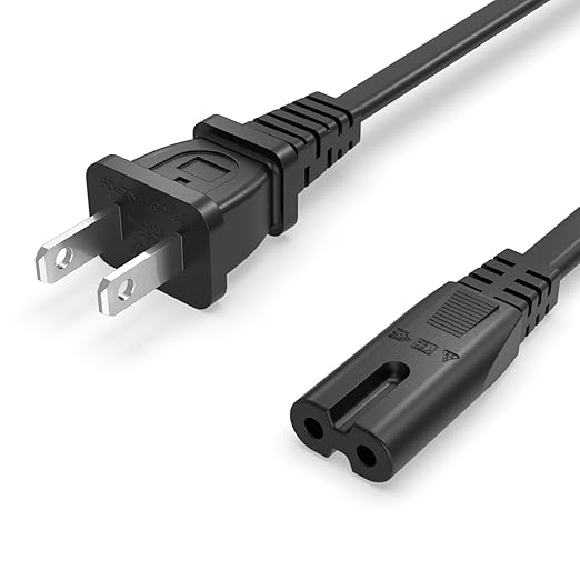 Superer AC Power Cord Cable Fit for Sony PS5 PS4 PS3 Slim PlayStation 5 4 3, Xbox Series X/S, Xbox One X/S, TV, Printer, Speaker, Universal IEC C7 Figure 8 2 Prong Replacement Cables, ETL Listed