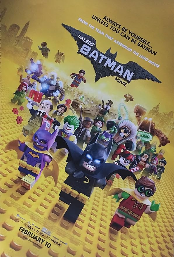 THE LEGO BATMAN MOVIE - 11.5"x17" Original Promo Movie Poster 2017