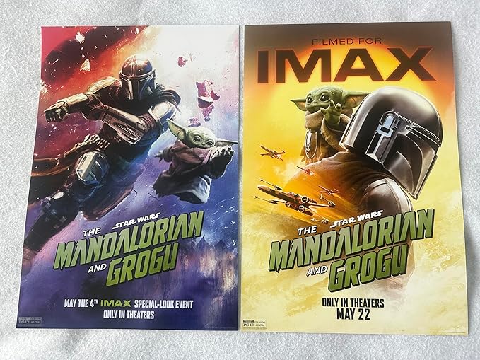 THE MANDALORIAN AND GROGU 13"x19" D/S Original Movie Poster IMAX AMC First Look