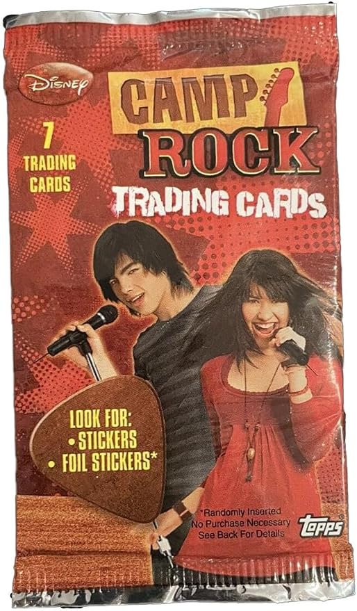 Topps Camp Rock Trading Cards, Disney Channel Movie Collection, 7 Cards per Pack, 2008 Limited Edition, Demi Lovato and Jonas Brothers