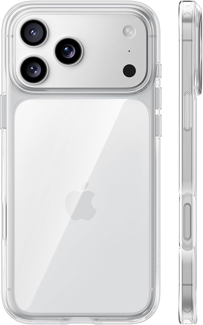 TORRAS for iPhone 17 Pro Max Case Crystal Clear, [Anti-Yellowing][Military-Grade Protection], Ultra Slim Transparent Anti-Scratch Back, Soft Bumper, Non-Slip 17 Pro Max Phone Case, Clear 6.9"