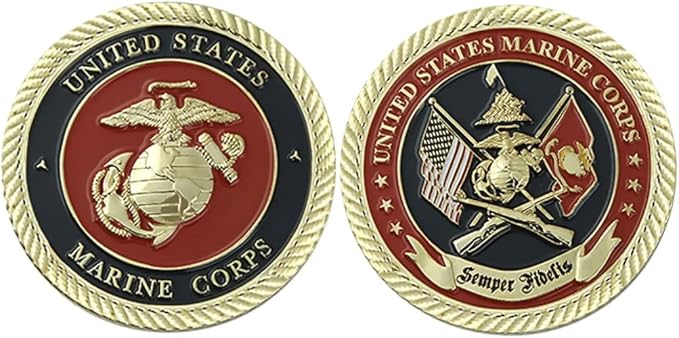 United States Marine Corps USMC Semper Fidelis Military Challenge Coin