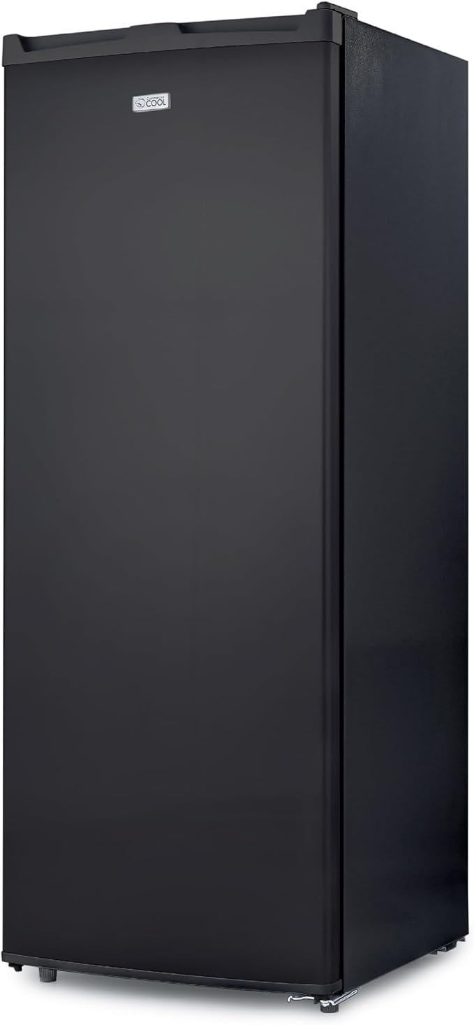 Upright Freezer, Stand Up Freezer 6 Cu Ft with Reversible Door, Black