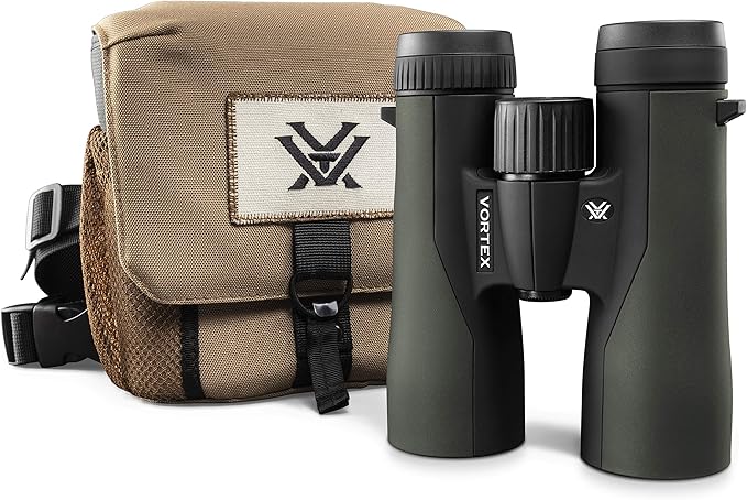 Vortex Crossfire HD 10x42 Binoculars - HD Optical System, Tripod Adaptable, Rubber Armor, Waterproof, Fogproof, Shockproof, Included GlassPak - Unlimited, Unconditional Warranty