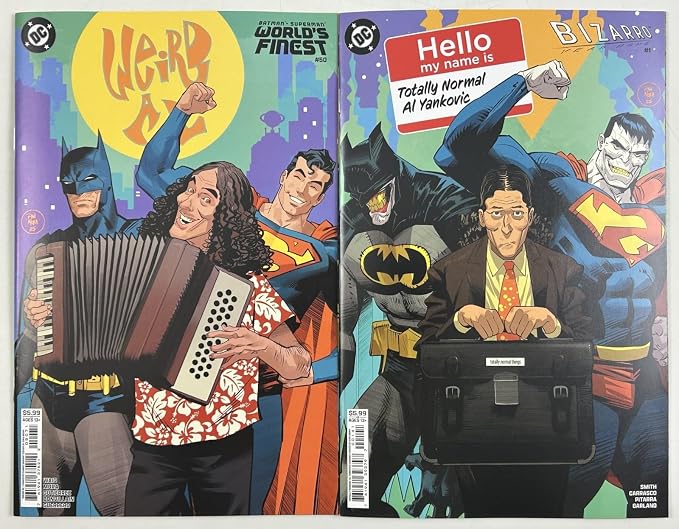 Weird Al Yankovic Variant Set - Bizarro #1 & Batman/Superman: World's Finest #50 VF/NM ; DC