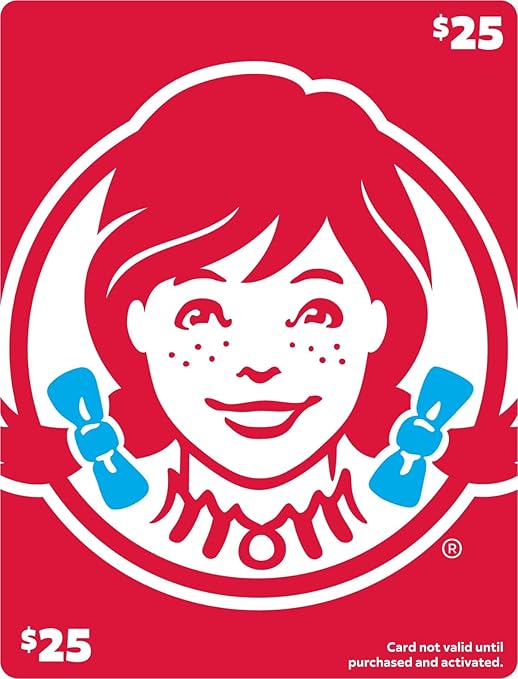 Wendy's Physical Gift Card - $25