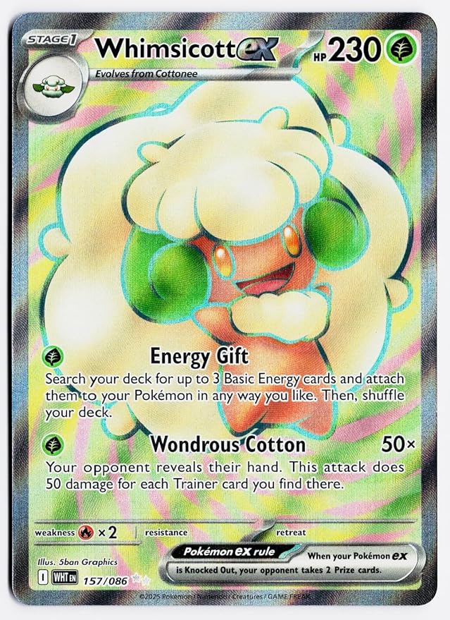 Whimsicott ex (Ultra) - 157/086 - White Flare - English