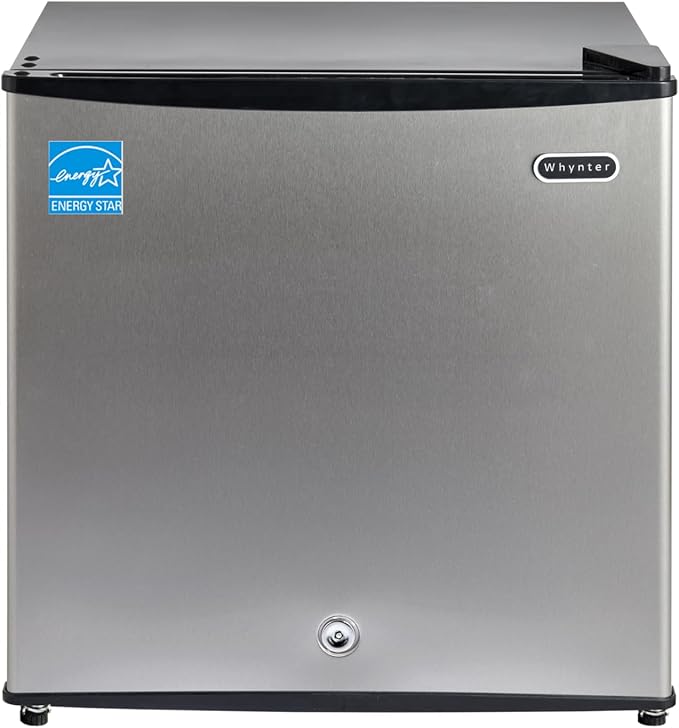 Whynter CUF-112SS Mini, Energy Star Rated Small Upright Freezer with Lock, Stainless Steel -1.1 Cubic Feet