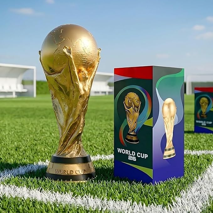 World Cup Trophy Replica for 2026, Soccer Football Fan Souvenirs & Collections, Home Office Desktop Decor & Gift for Soccer Fans