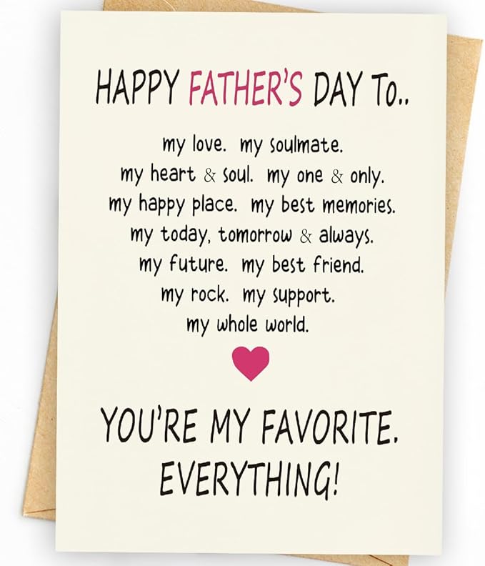 WowBefun Funny Fathers Day Card & Gifts from Wife | Father's Day Decorations | Happy, Sweetheart, Romantic, Raunchy